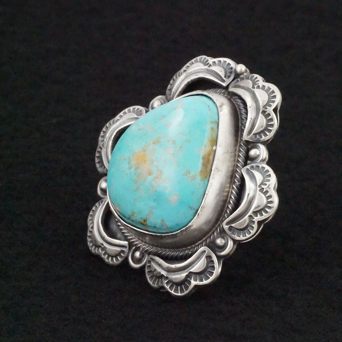 Randy Boyd Turquoise & Sterling Silver Ring Size 8.5