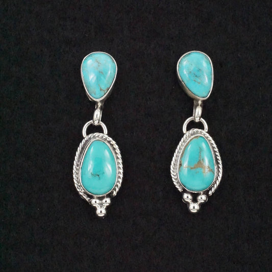 Betty Tom Turquoise & Sterling Silver Earrings