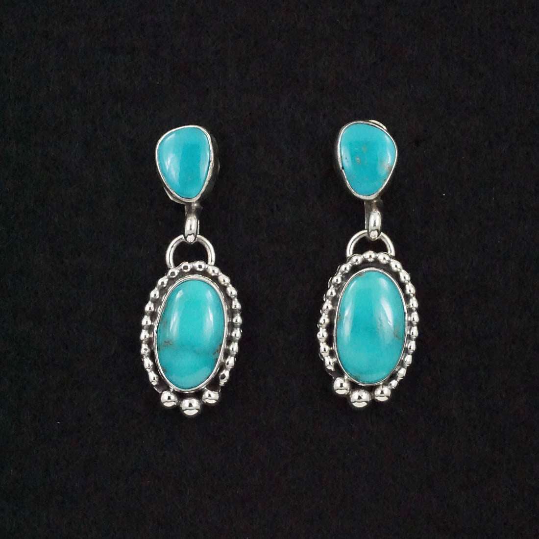 Betty Tom Turquoise & Sterling Silver Earrings