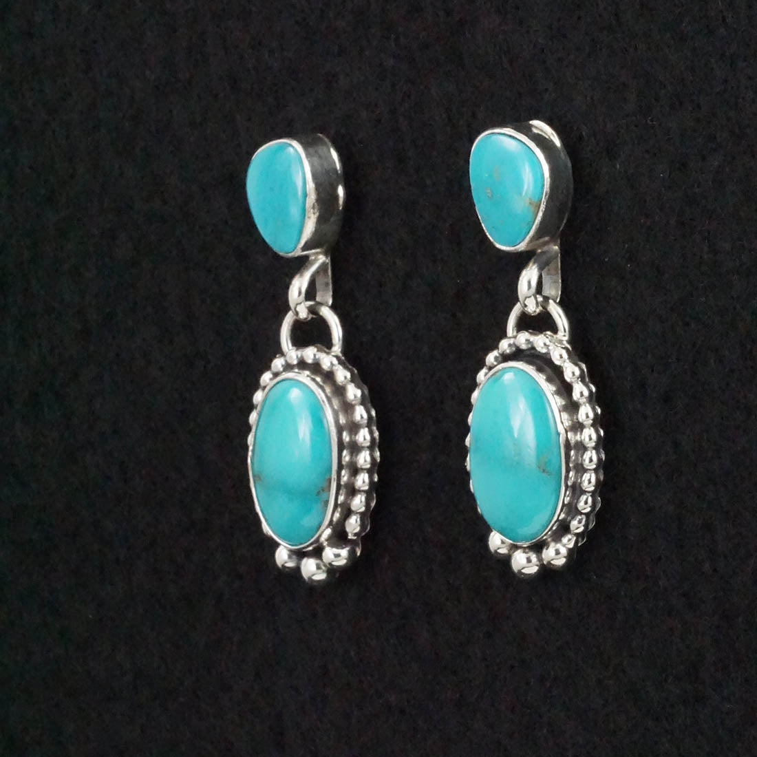 Betty Tom Turquoise & Sterling Silver Earrings