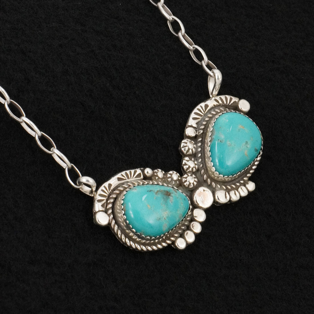 Phil Nez Turquoise & Sterling Silver Necklace