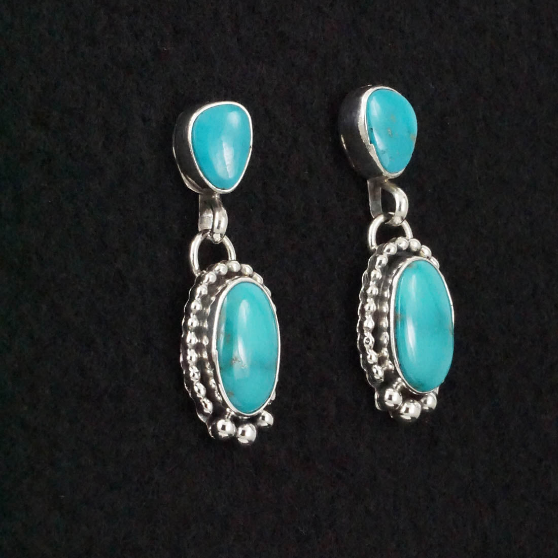 Betty Tom Turquoise & Sterling Silver Earrings