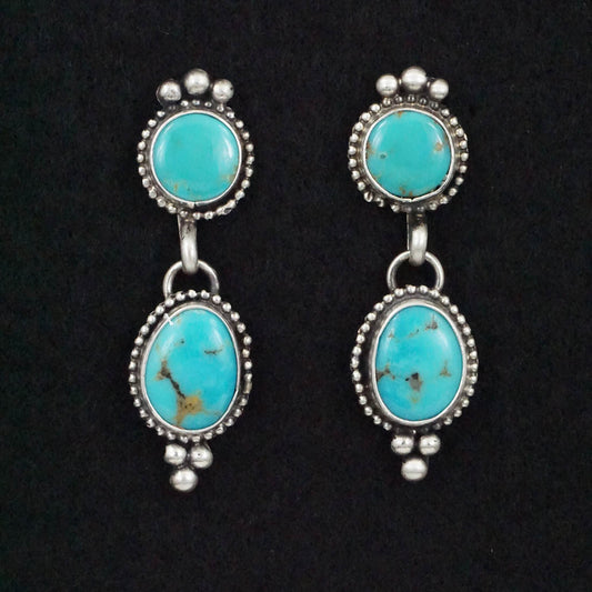 Betty Tom Turquoise & Sterling Silver Earrings