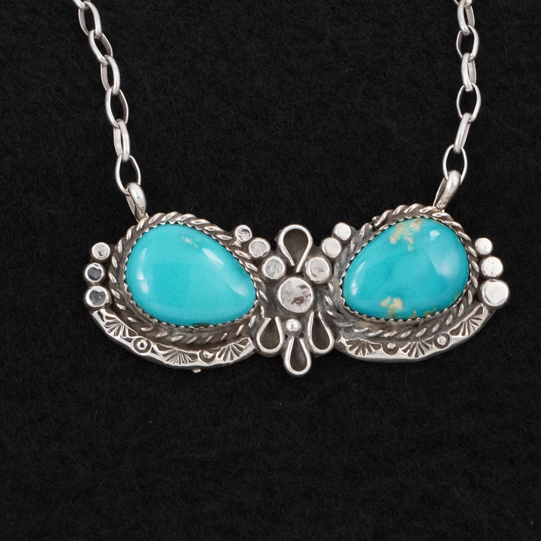 Phil Nez Turquoise & Sterling Silver Necklace