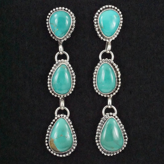 Betty Tom Turquoise & Sterling Silver Earrings