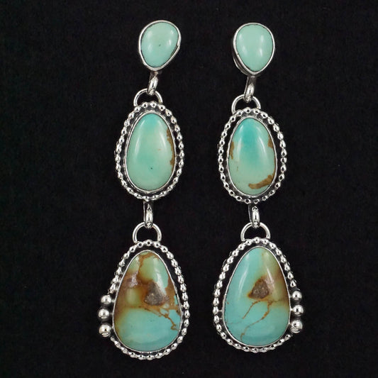 Betty Tom Turquoise & Sterling Silver Earrings