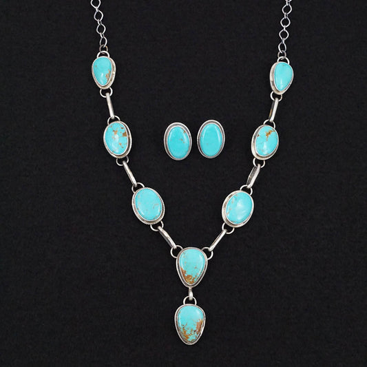 Kathleen Livingston Turquoise & Sterling Silver Necklace & Earrings