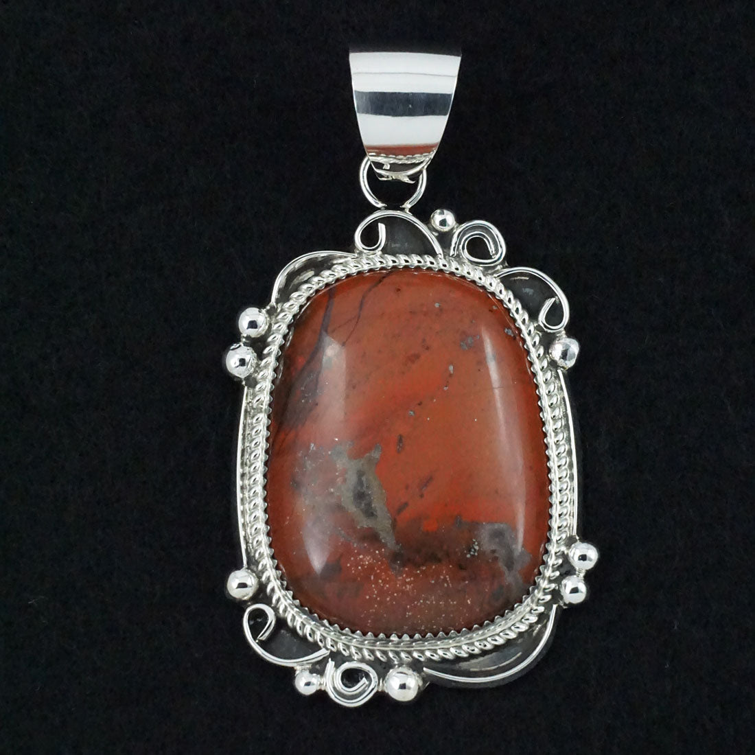 Leslie Nez Carnelian & Sterling Silver Pendant