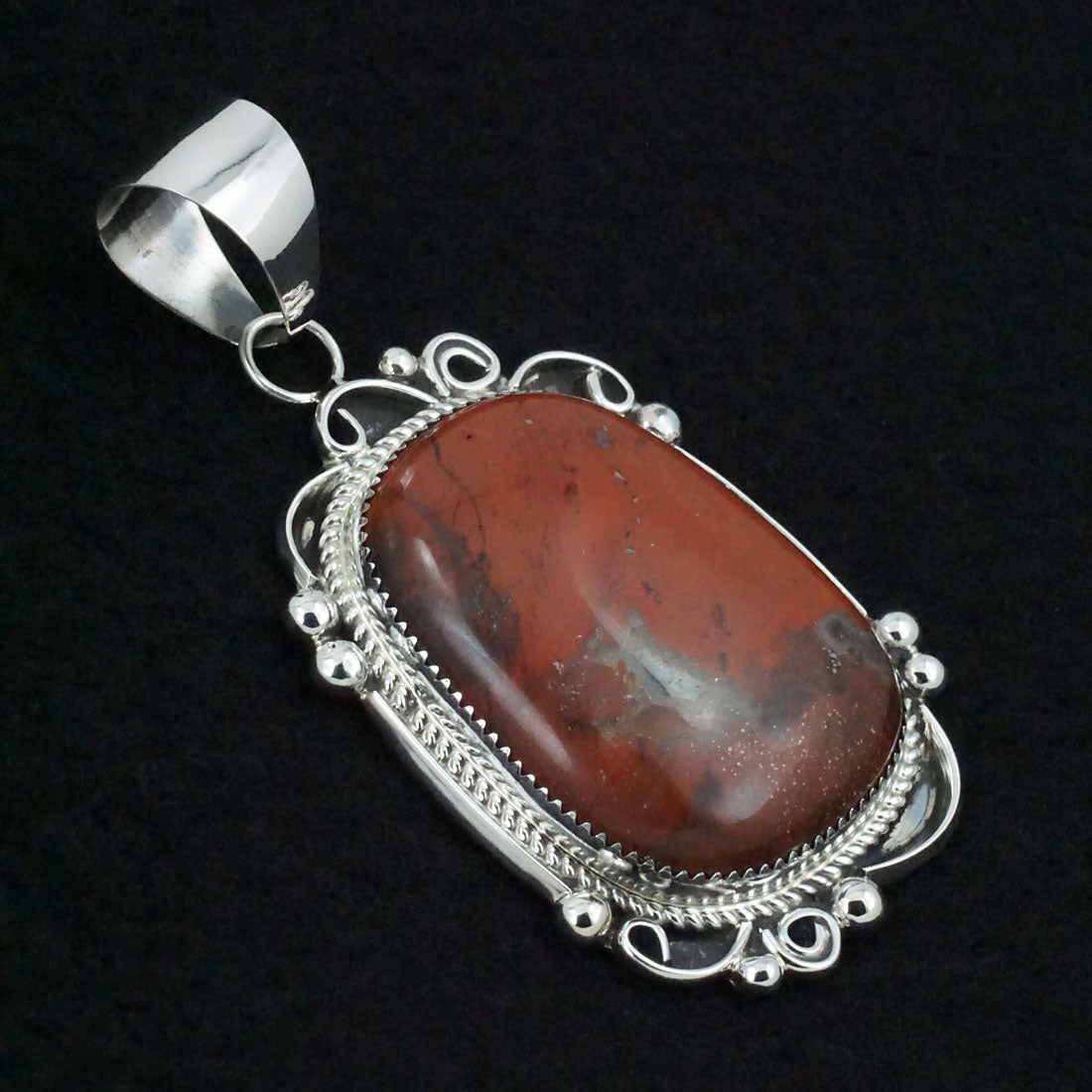 Leslie Nez Carnelian & Sterling Silver Pendant