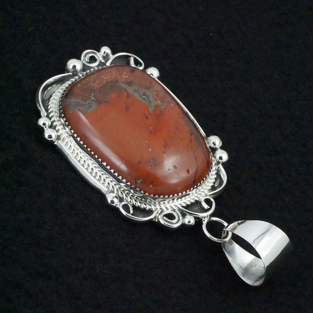 Leslie Nez Carnelian & Sterling Silver Pendant