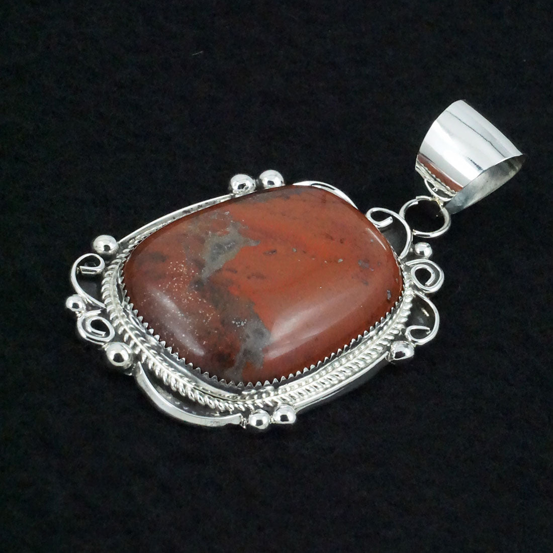 Leslie Nez Carnelian & Sterling Silver Pendant