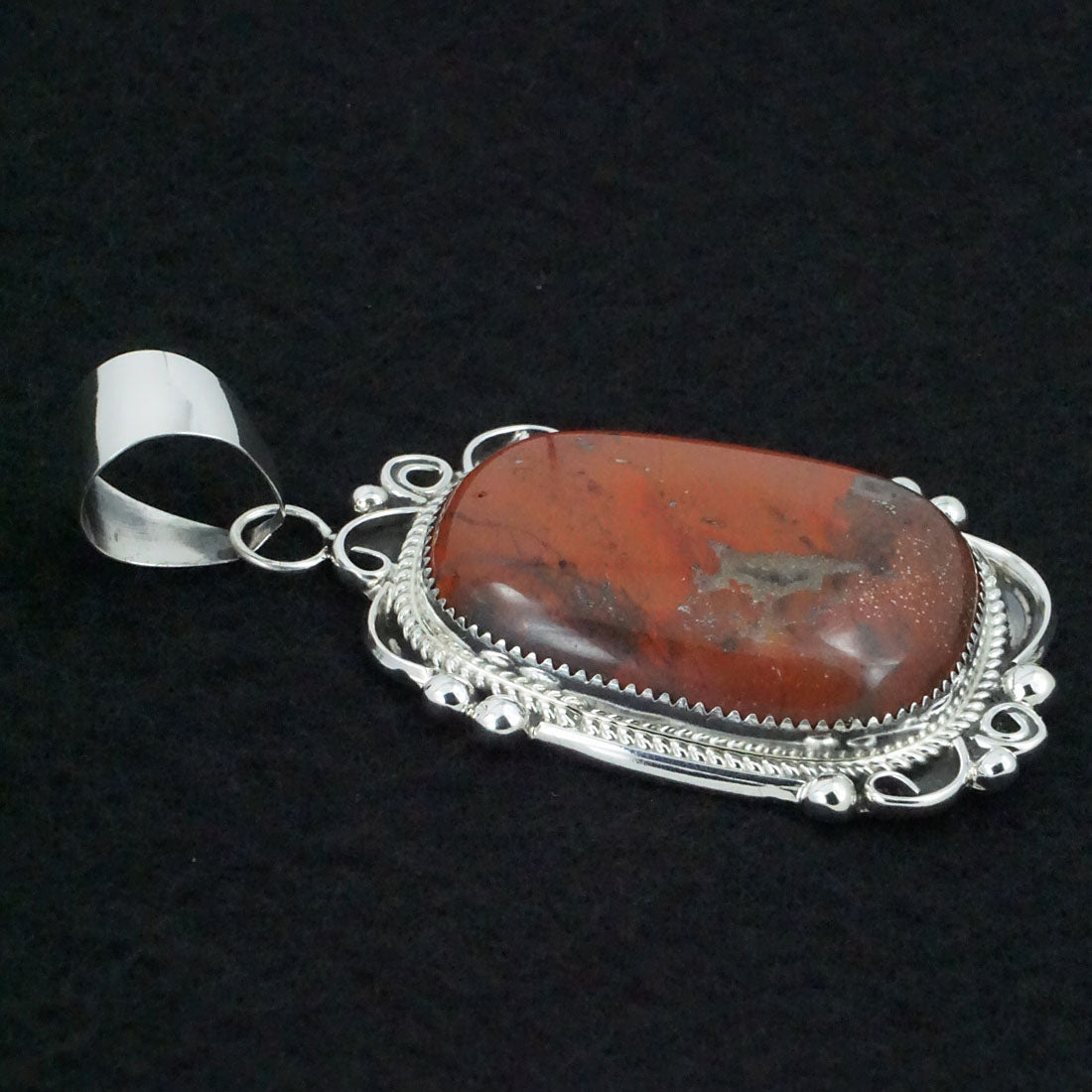 Leslie Nez Carnelian & Sterling Silver Pendant