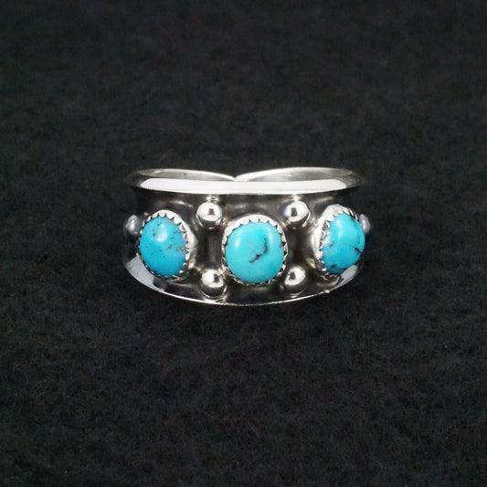 Paul Largo Turquoise & Sterling Silver Ring Sz. 10