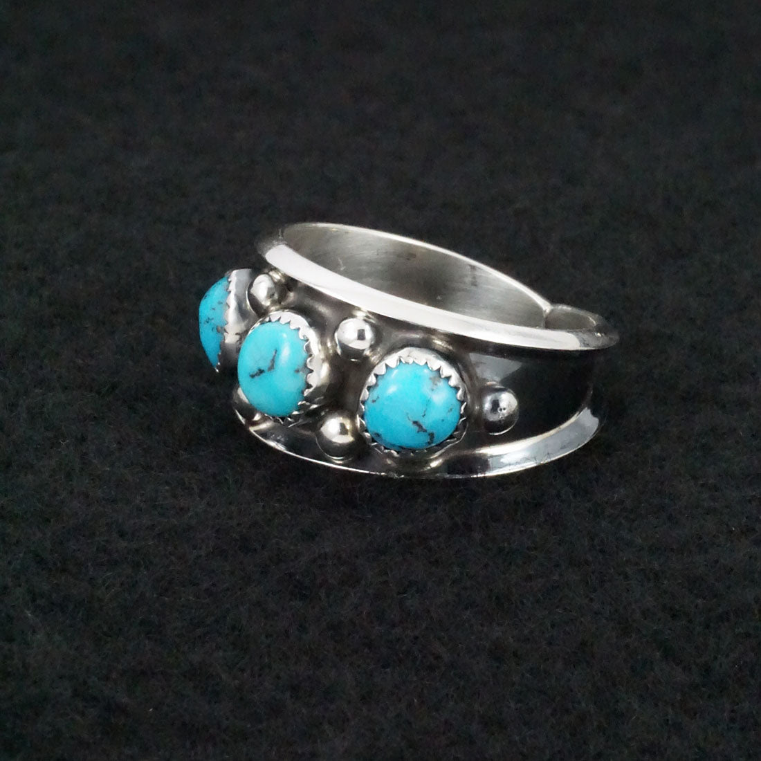 Paul Largo Turquoise & Sterling Silver Ring Sz. 10