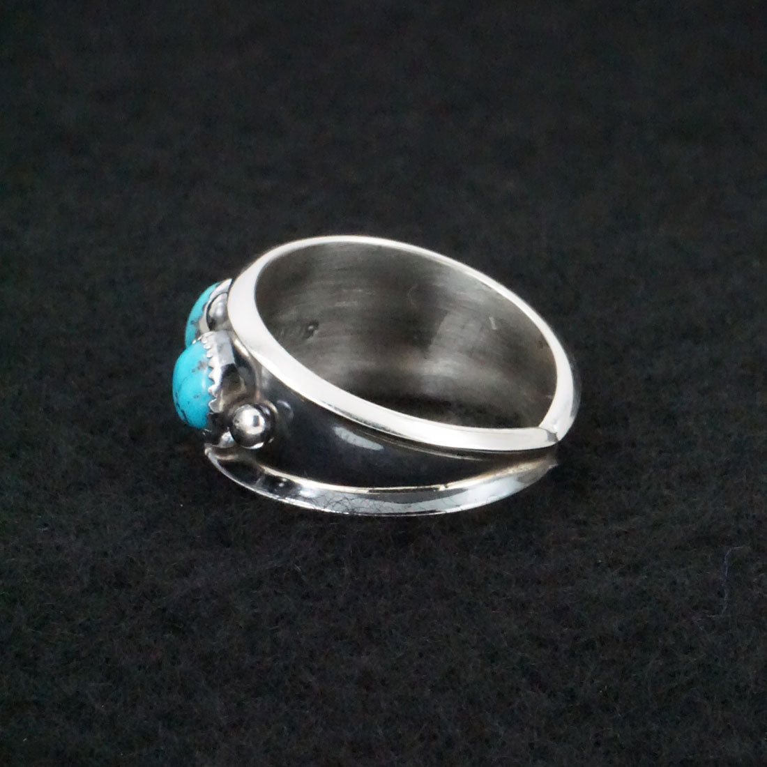 Paul Largo Turquoise & Sterling Silver Ring Sz. 10