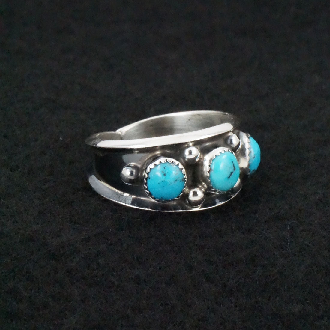 Paul Largo Turquoise & Sterling Silver Ring Sz. 10