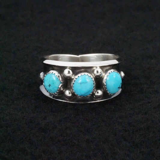 Paul Largo Turquoise & Sterling Silver Ring Sz. 11