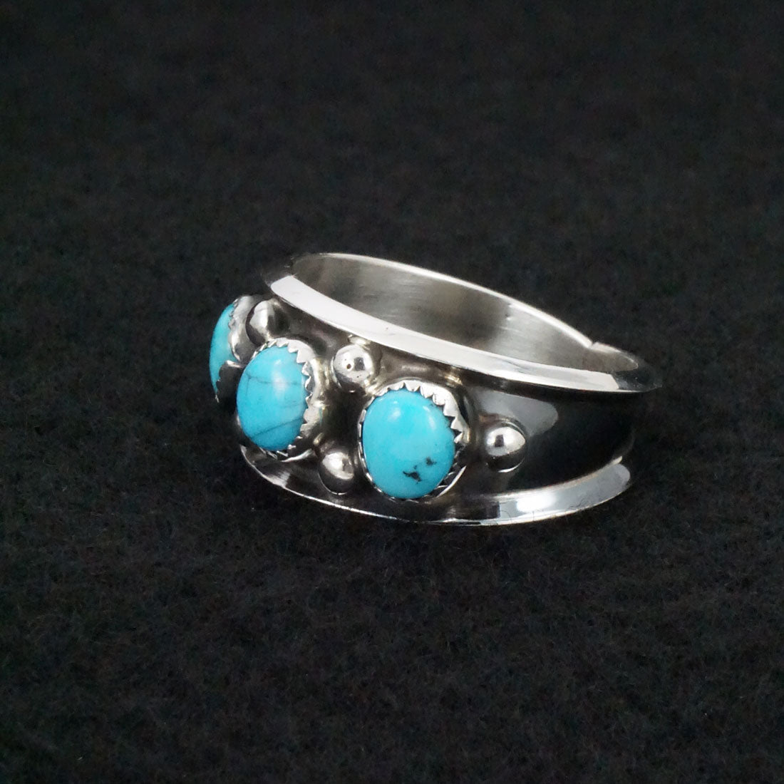 Paul Largo Turquoise & Sterling Silver Ring Sz. 11