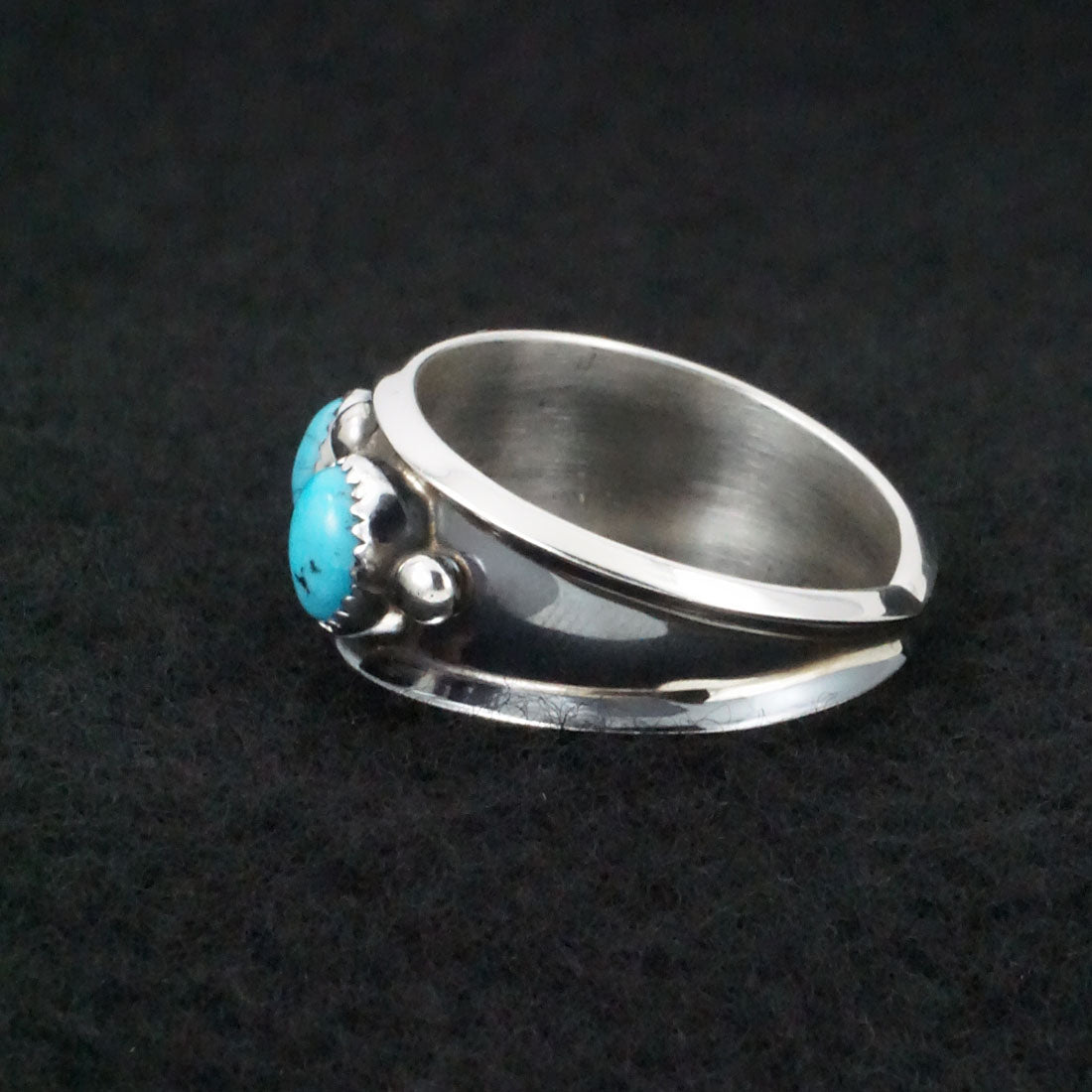 Paul Largo Turquoise & Sterling Silver Ring Sz. 11