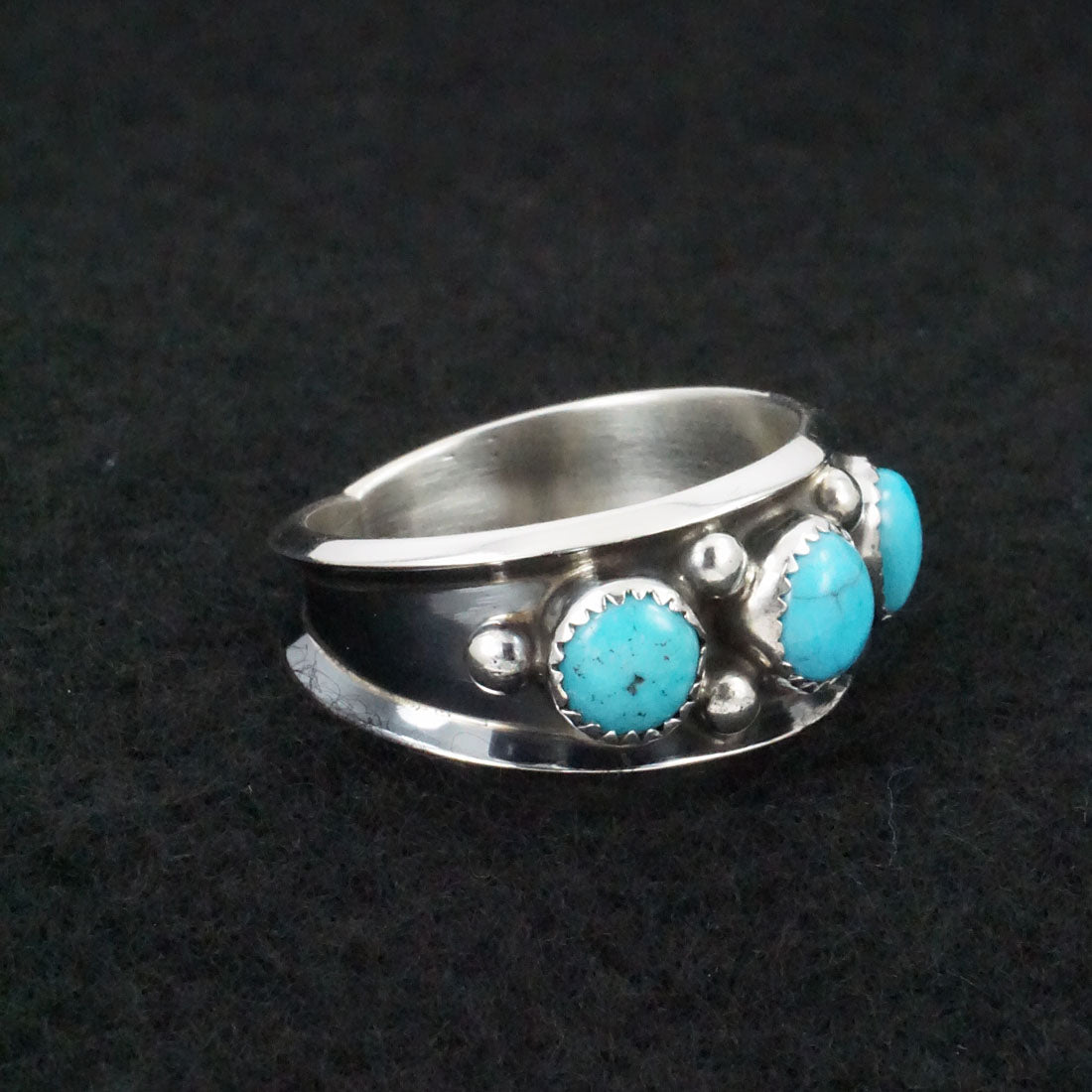 Paul Largo Turquoise & Sterling Silver Ring Sz. 11