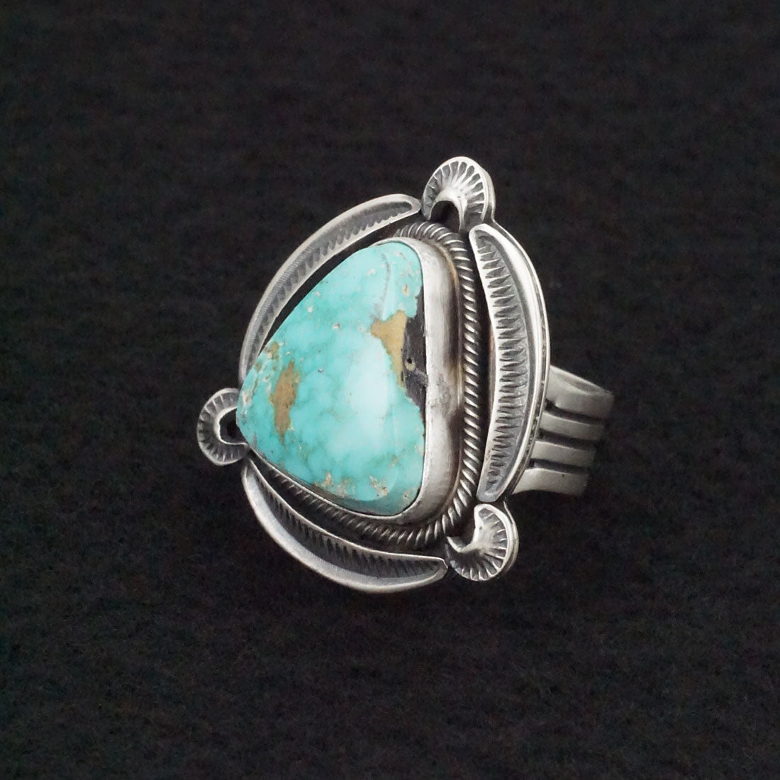 Randy Boyd Turquoise & Sterling Silver Ring Size 8