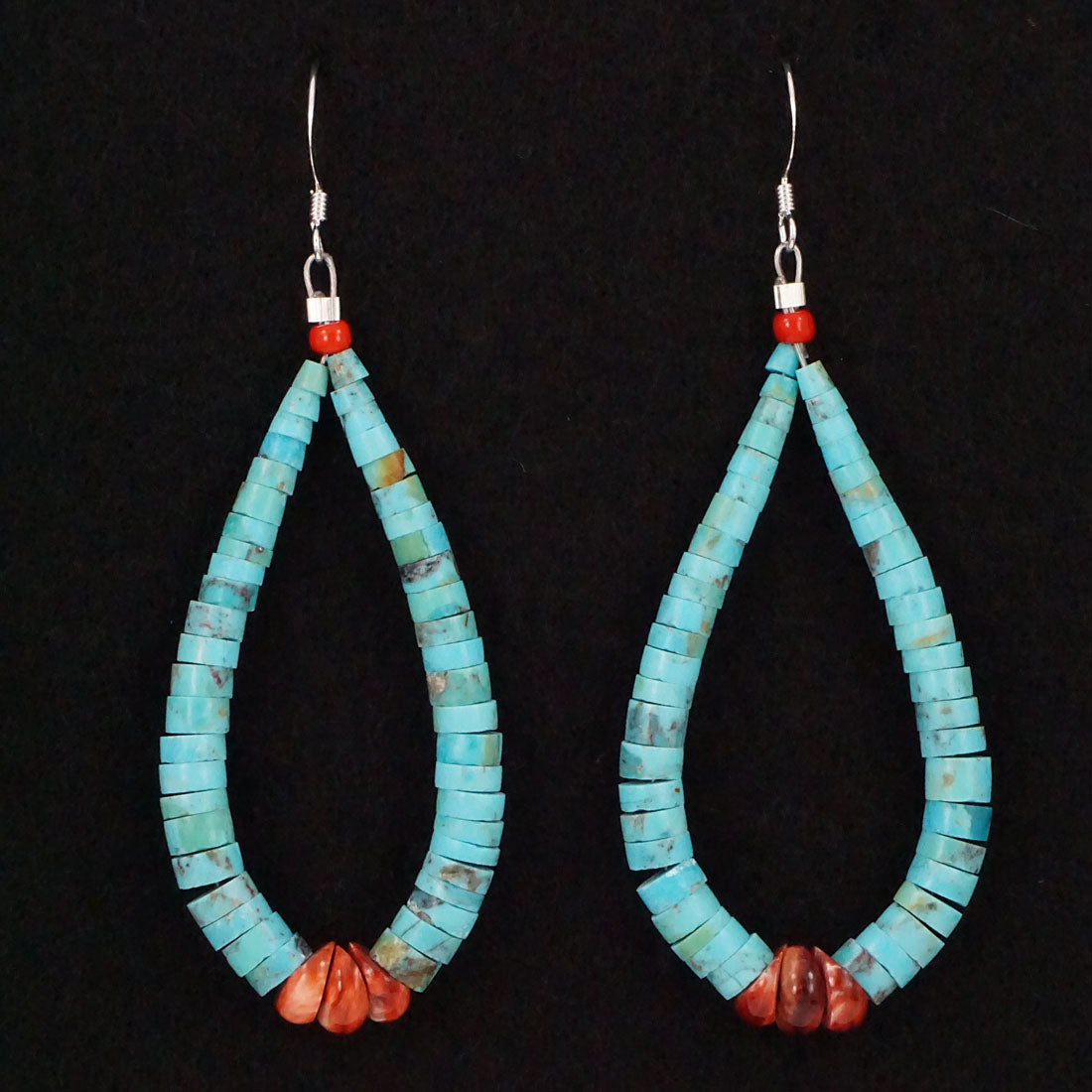 Lupe Lovato Turquoise & Spiny Oyster Earrings