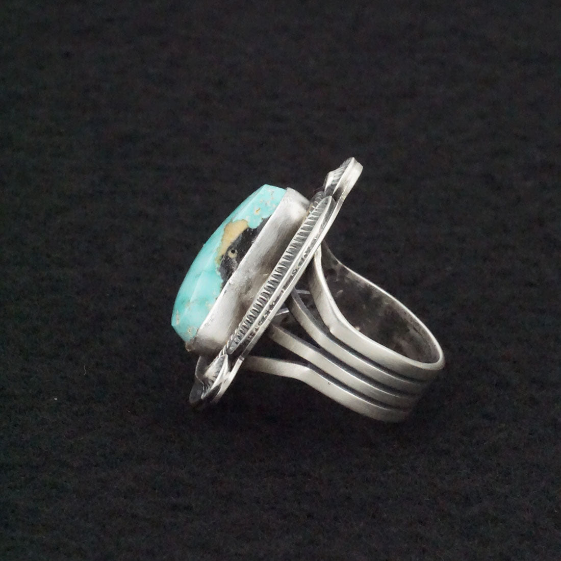 Randy Boyd Turquoise & Sterling Silver Ring Size 8