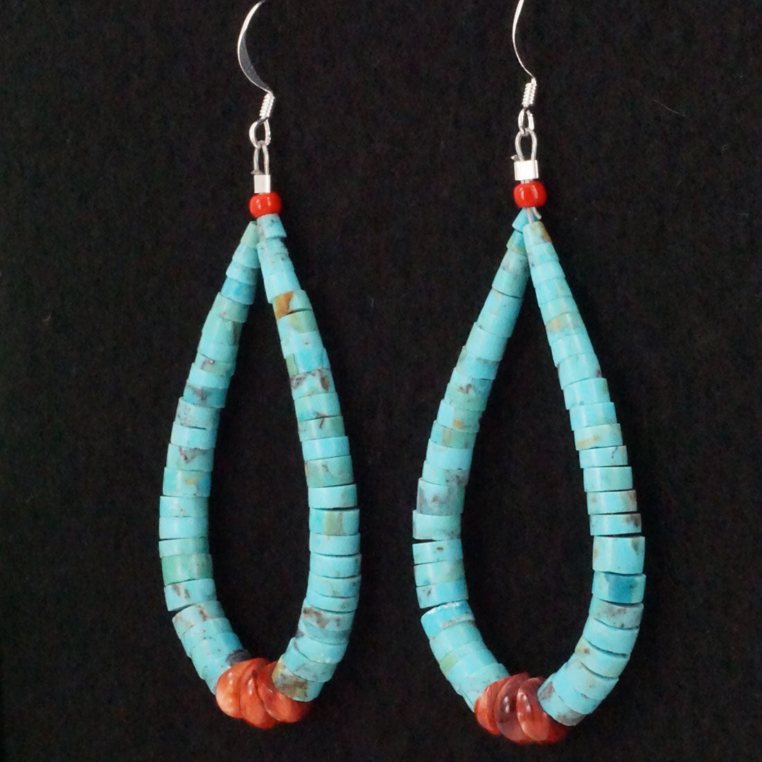 Lupe Lovato Turquoise & Spiny Oyster Earrings