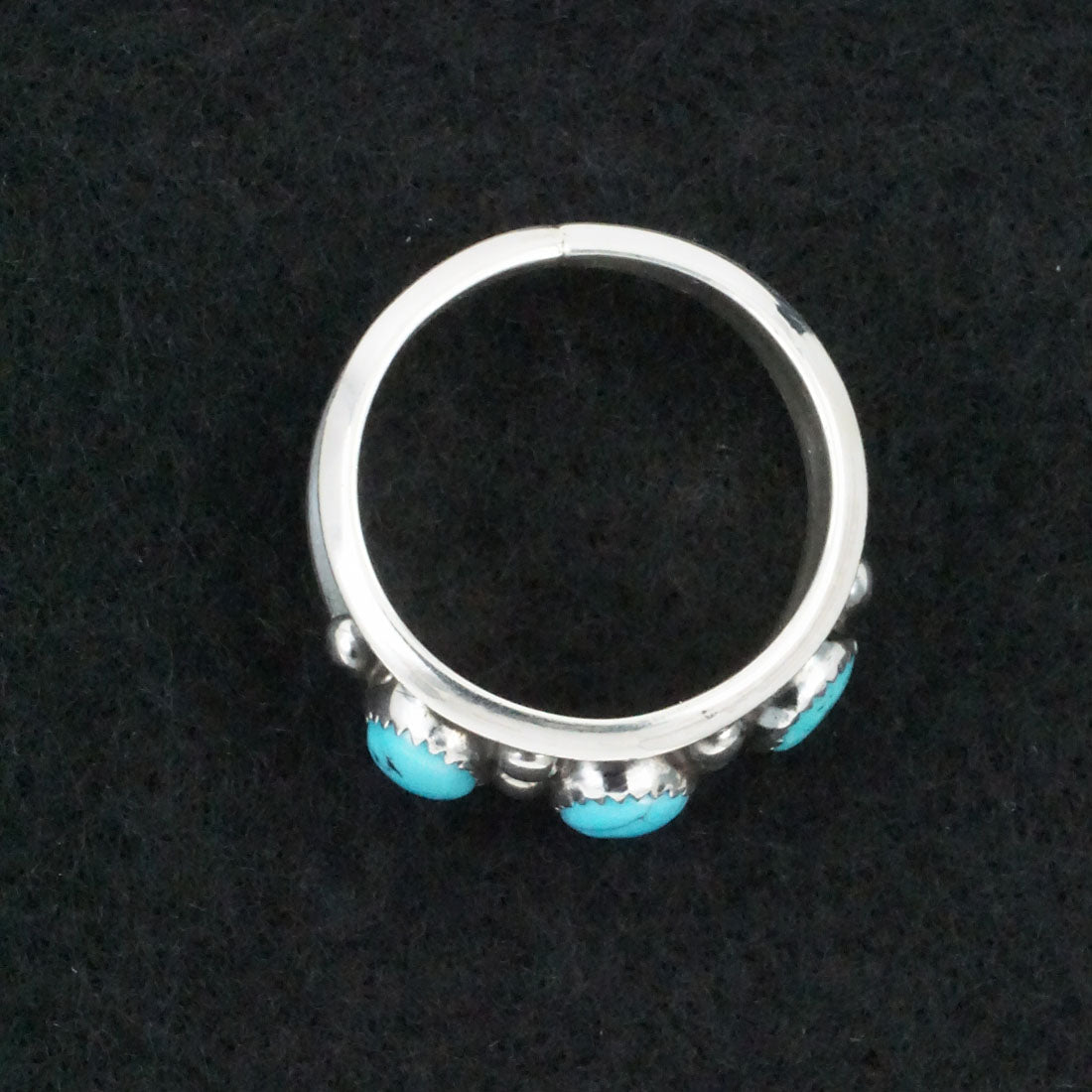 Paul Largo Turquoise & Sterling Silver Ring Sz. 11