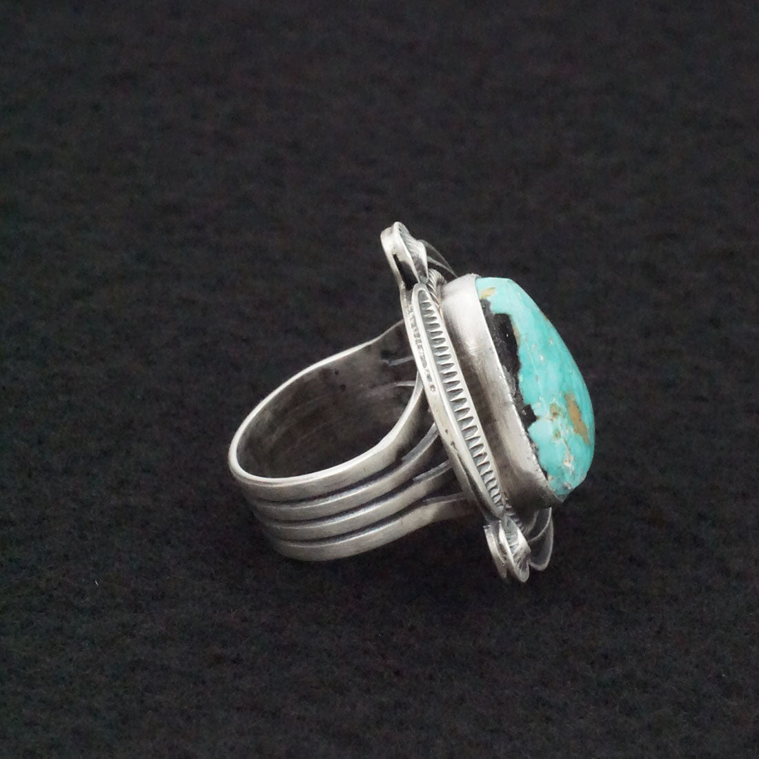 Randy Boyd Turquoise & Sterling Silver Ring Size 8