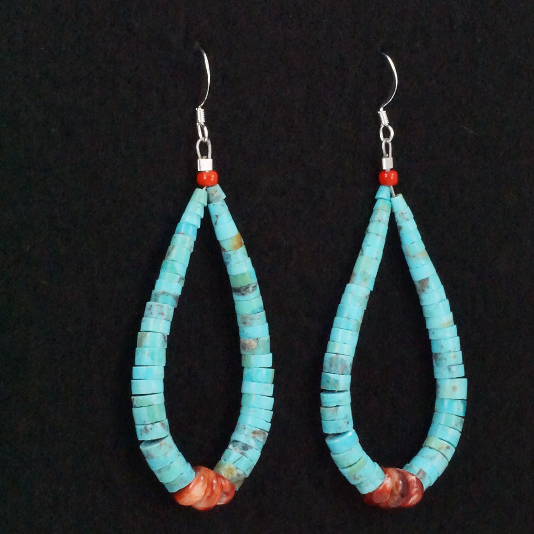 Lupe Lovato Turquoise & Spiny Oyster Earrings