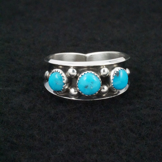 Paul Largo Turquoise & Sterling Silver Ring Sz. 12