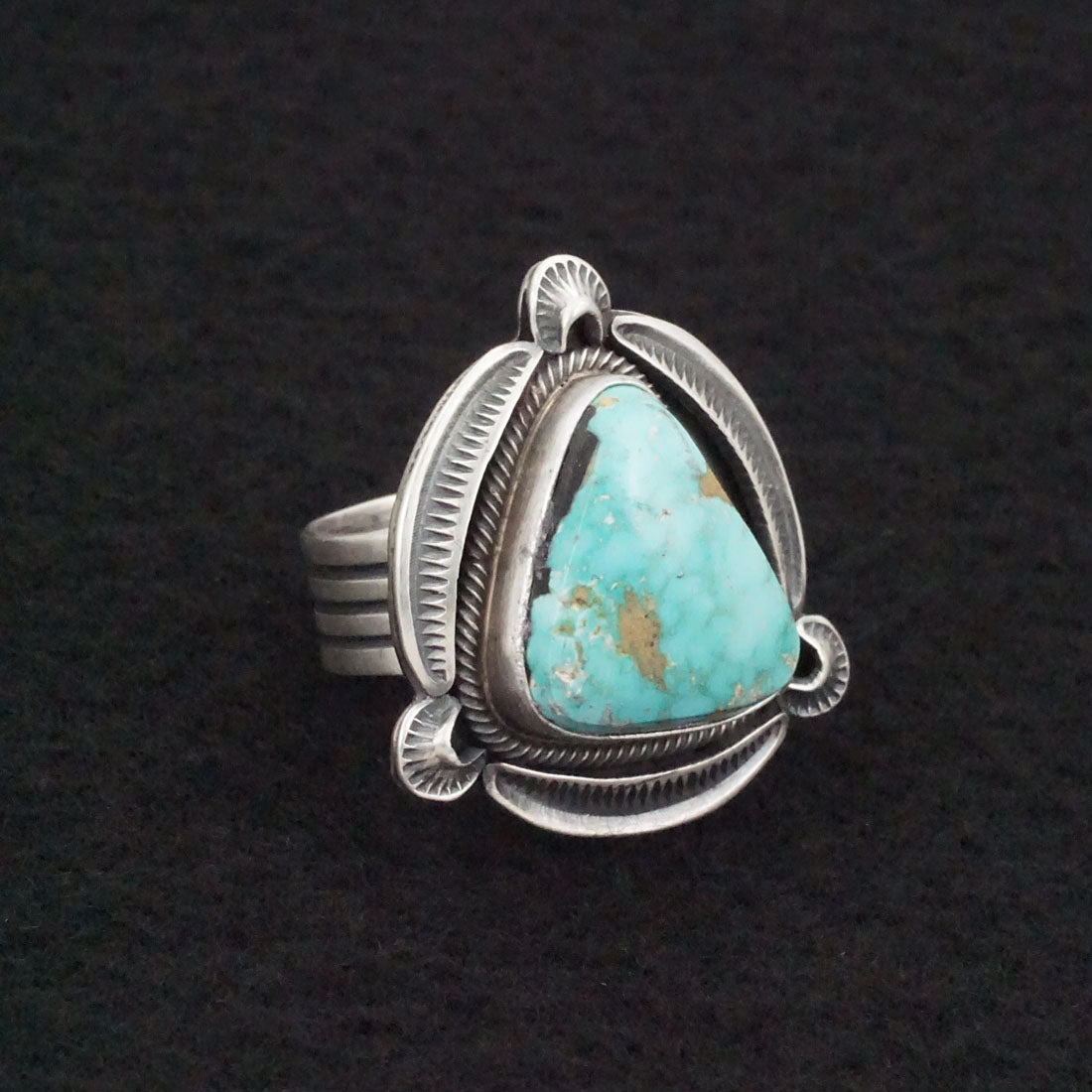 Randy Boyd Turquoise & Sterling Silver Ring Size 8