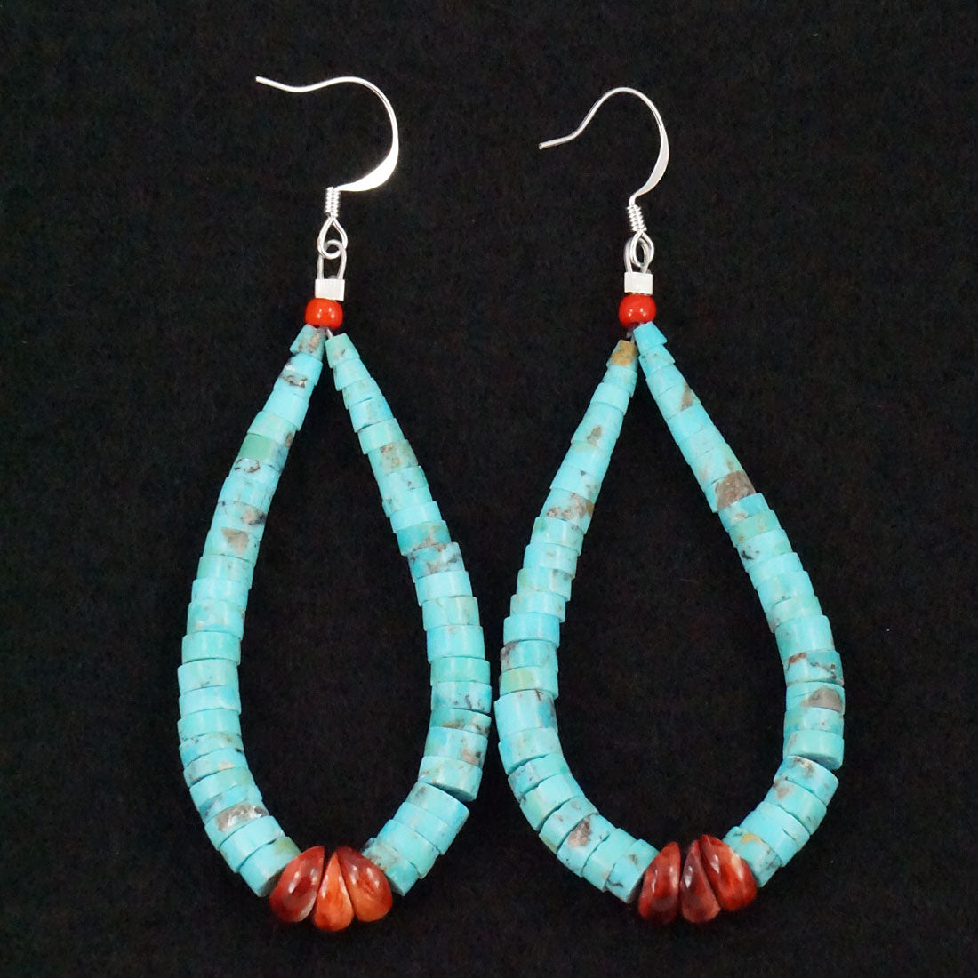 Lupe Lovato Turquoise & Spiny Oyster Earrings