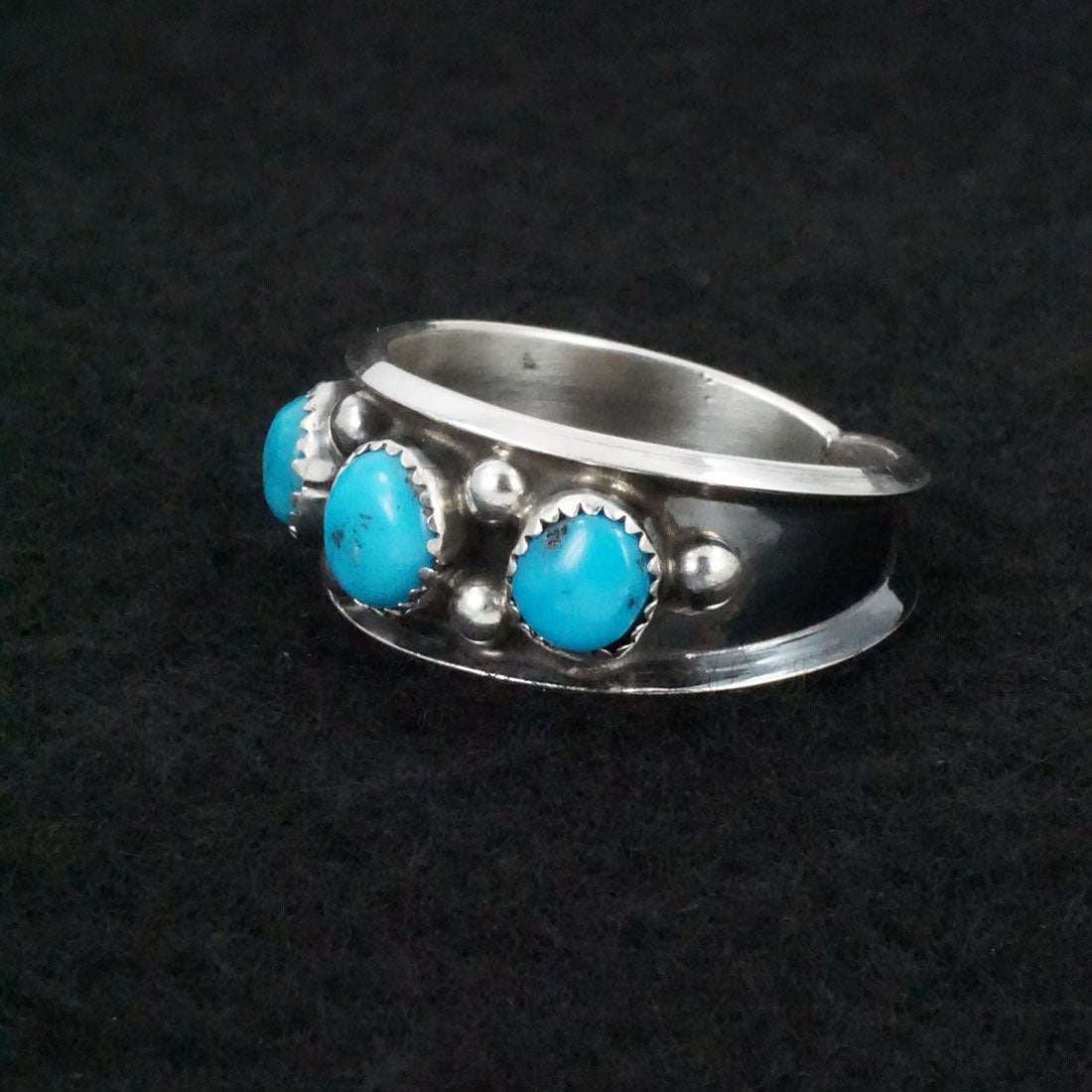 Paul Largo Turquoise & Sterling Silver Ring Sz. 12