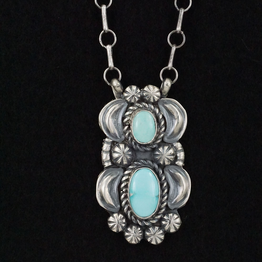 Jeff James Turquoise & Sterling Silver Necklace