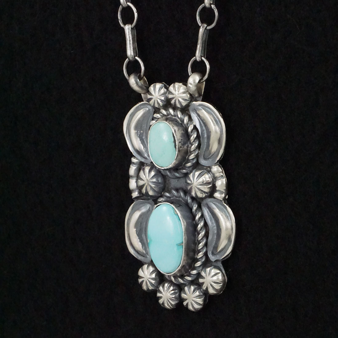 Jeff James Turquoise & Sterling Silver Necklace