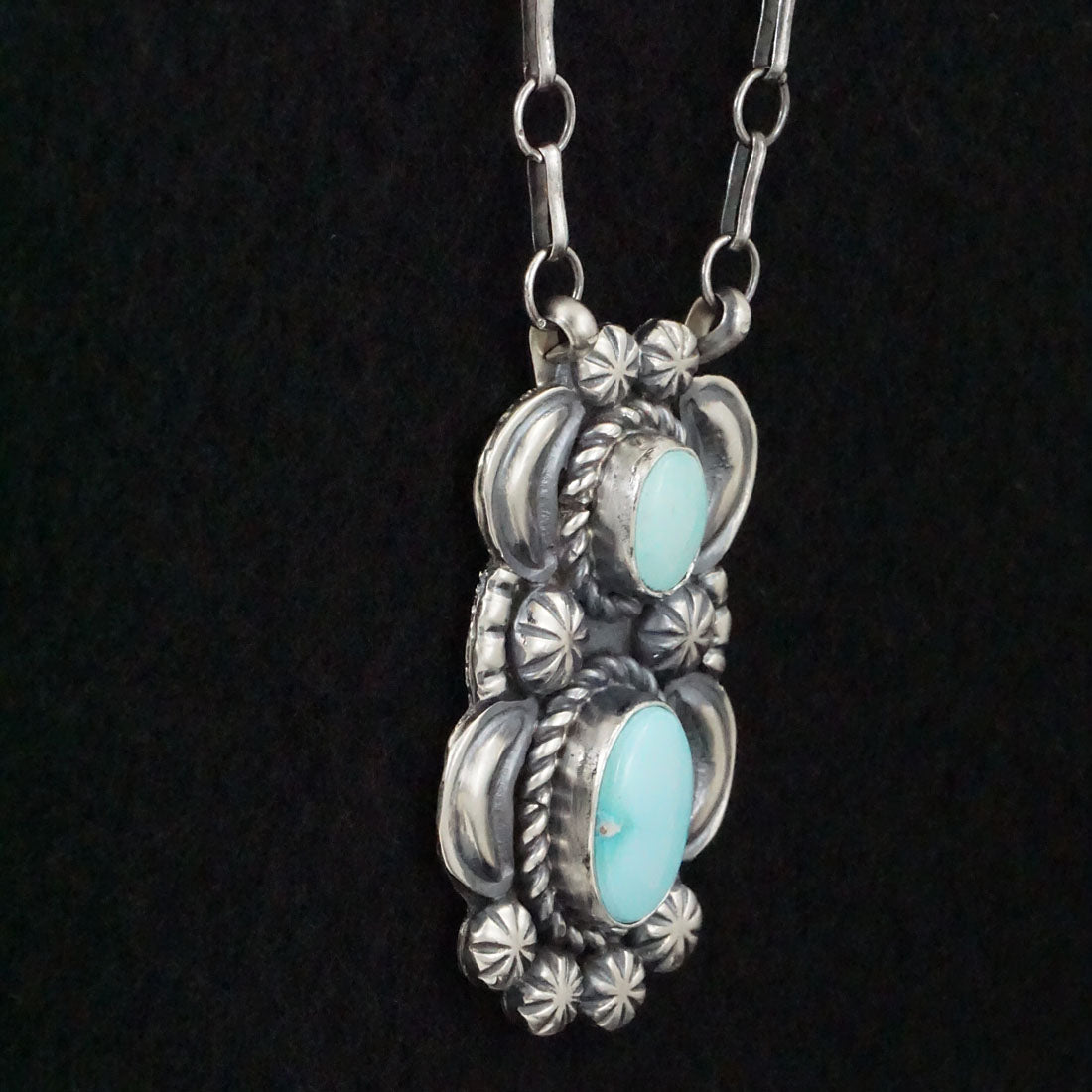 Jeff James Turquoise & Sterling Silver Necklace