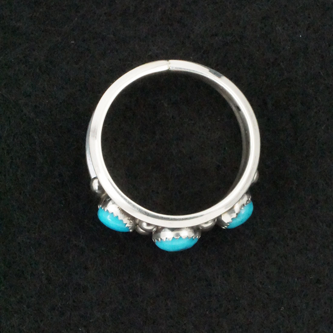 Paul Largo Turquoise & Sterling Silver Ring Sz. 12