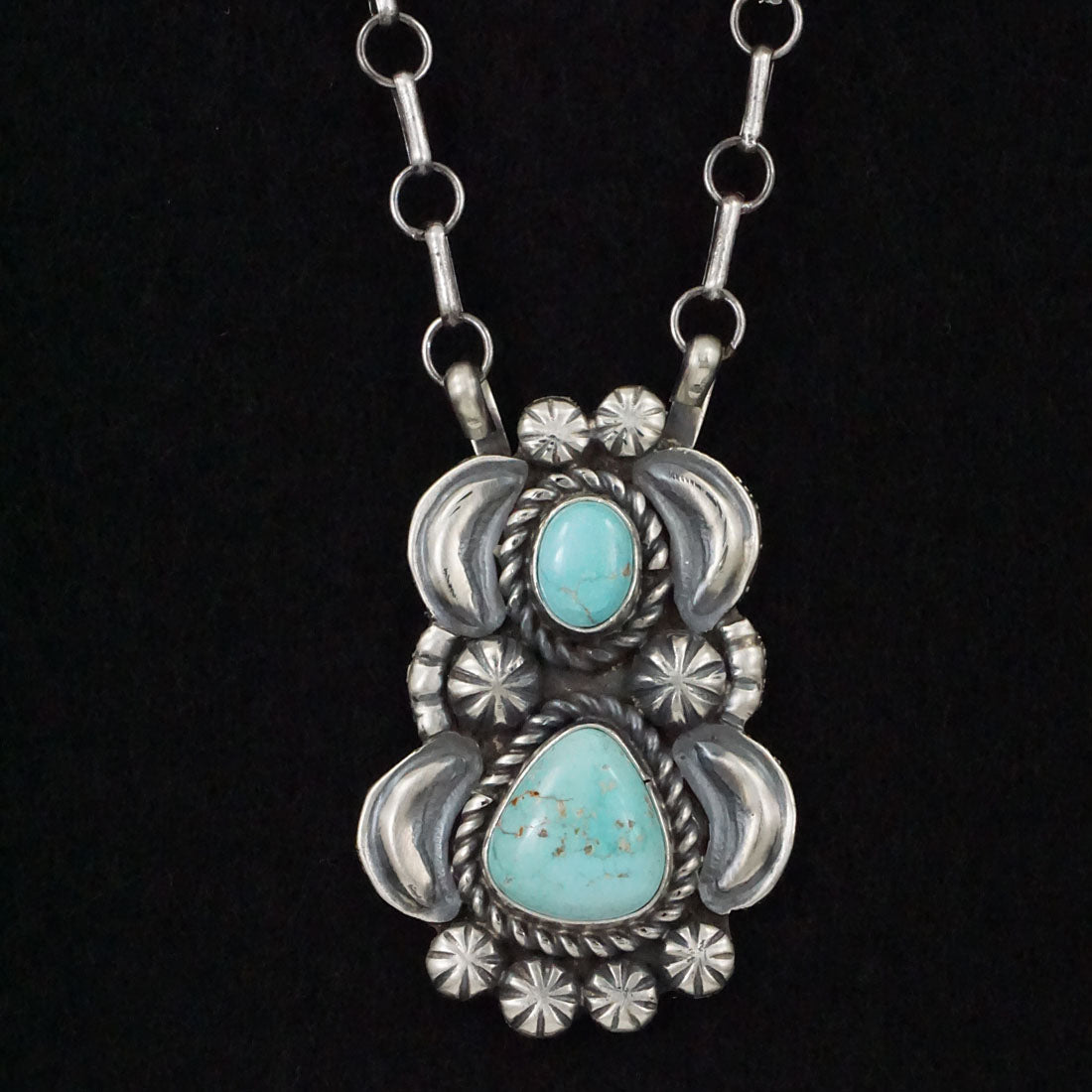 Jeff James Turquoise & Sterling Silver Necklace