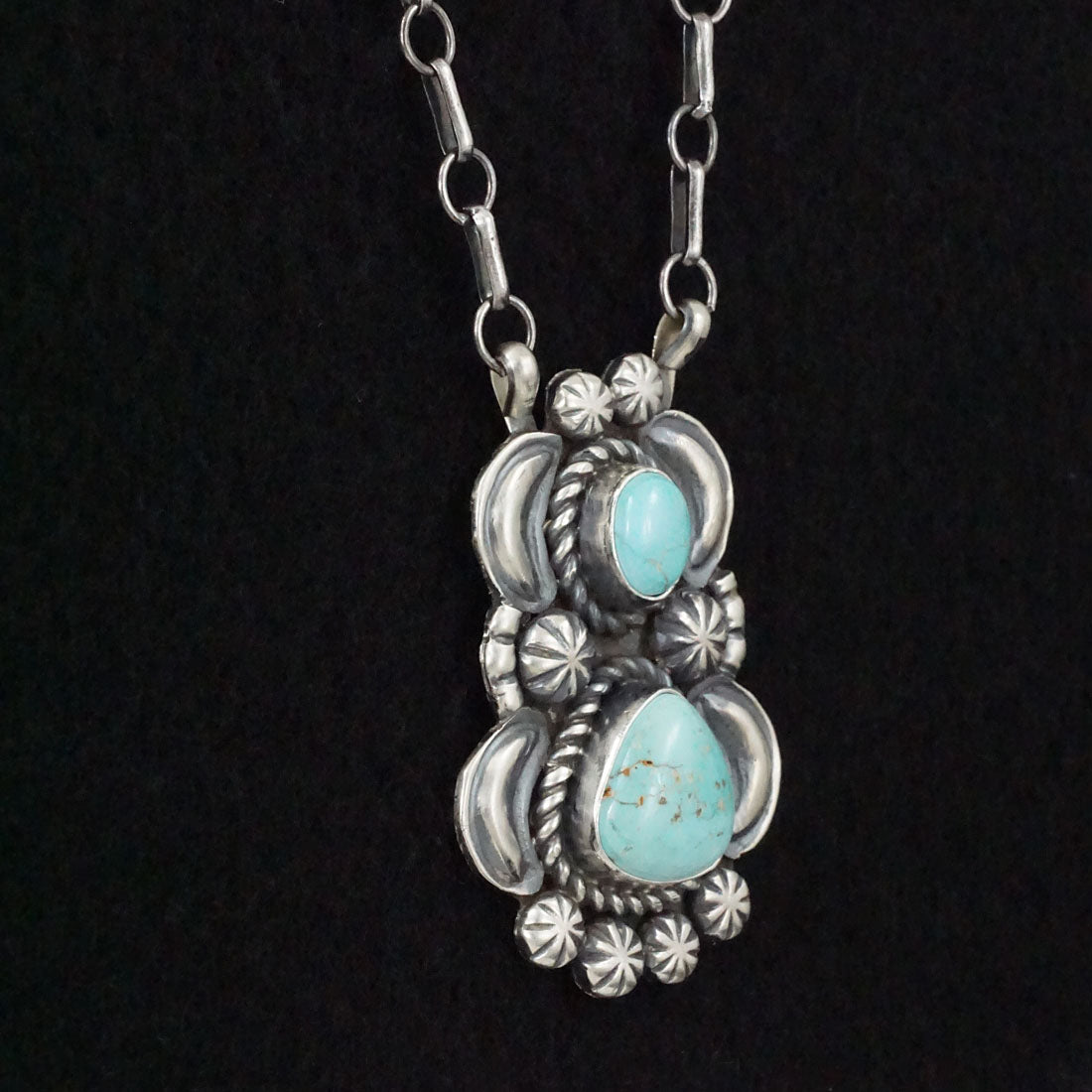 Jeff James Turquoise & Sterling Silver Necklace