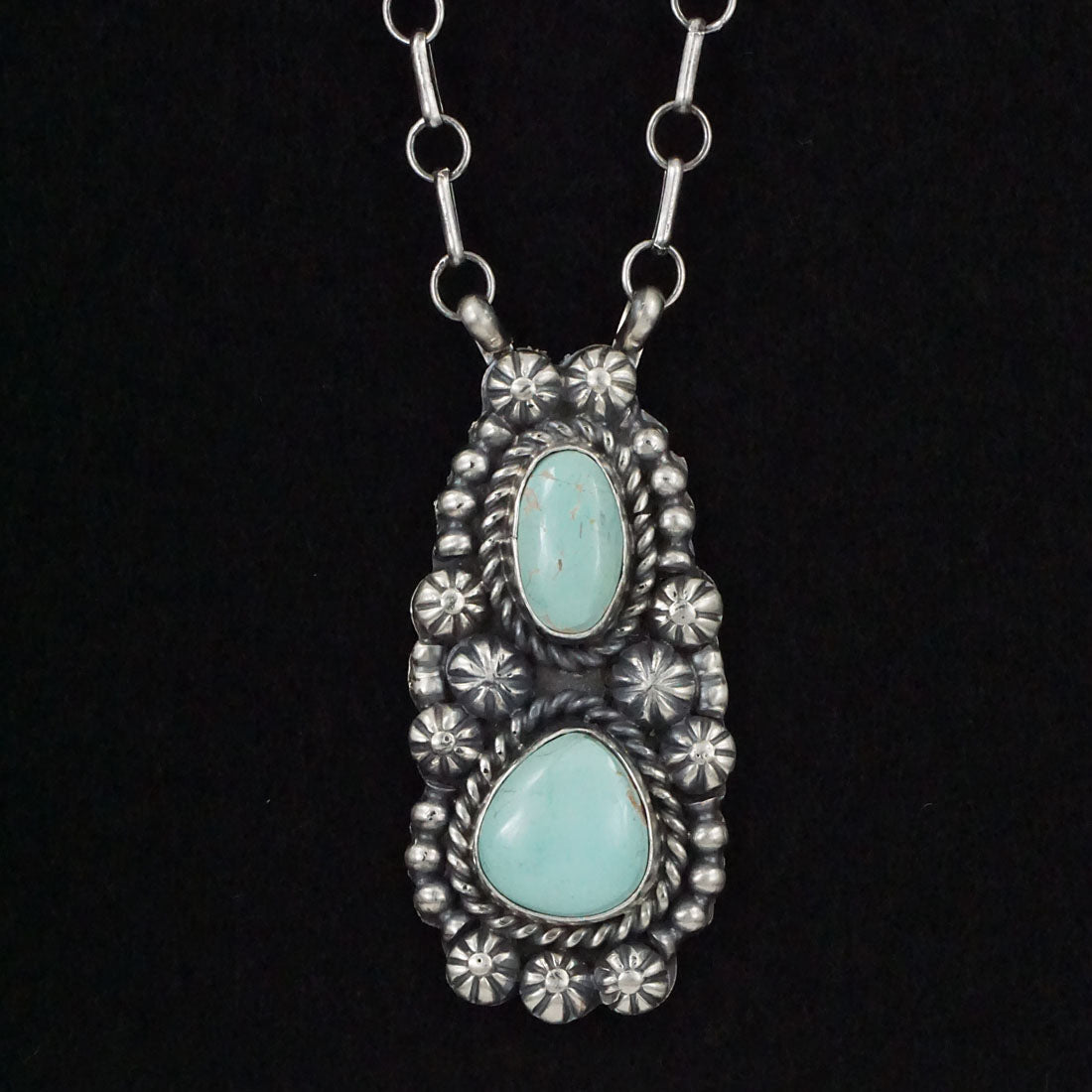 Jeff James Turquoise & Sterling Silver Necklace