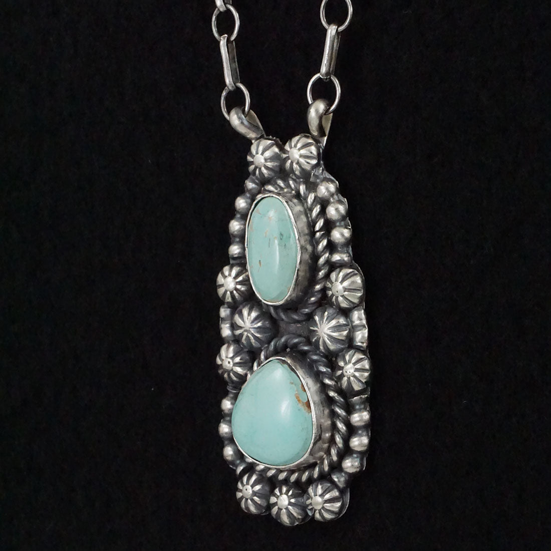 Jeff James Turquoise & Sterling Silver Necklace