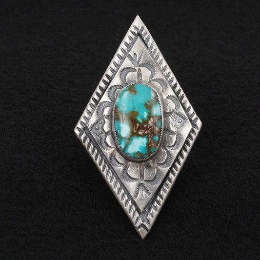 Dexter Martinez Turquoise & Sterling Silver Ring Size 7.5