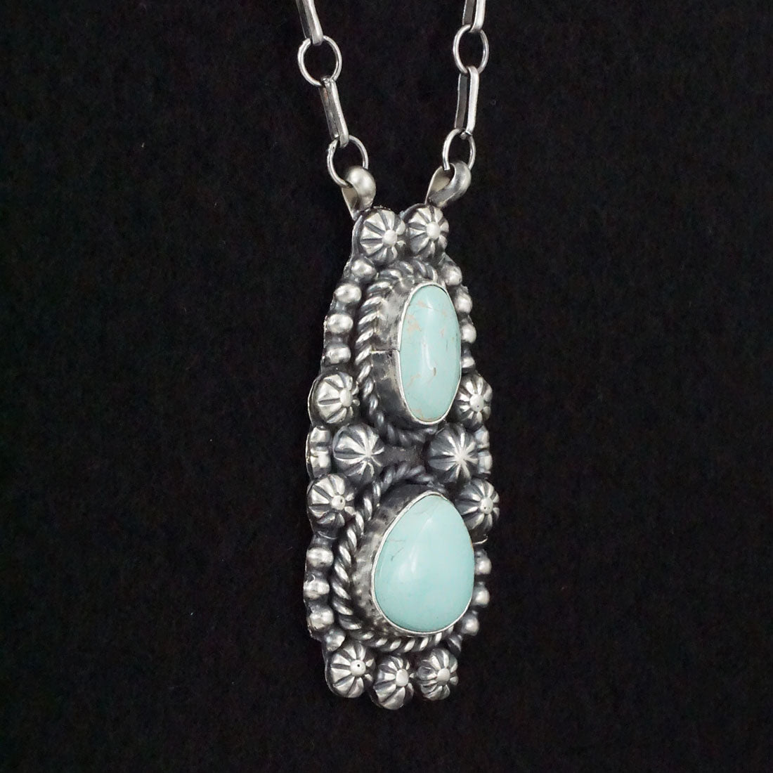 Jeff James Turquoise & Sterling Silver Necklace