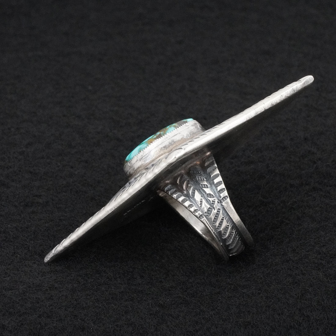 Dexter Martinez Turquoise & Sterling Silver Ring Size 7