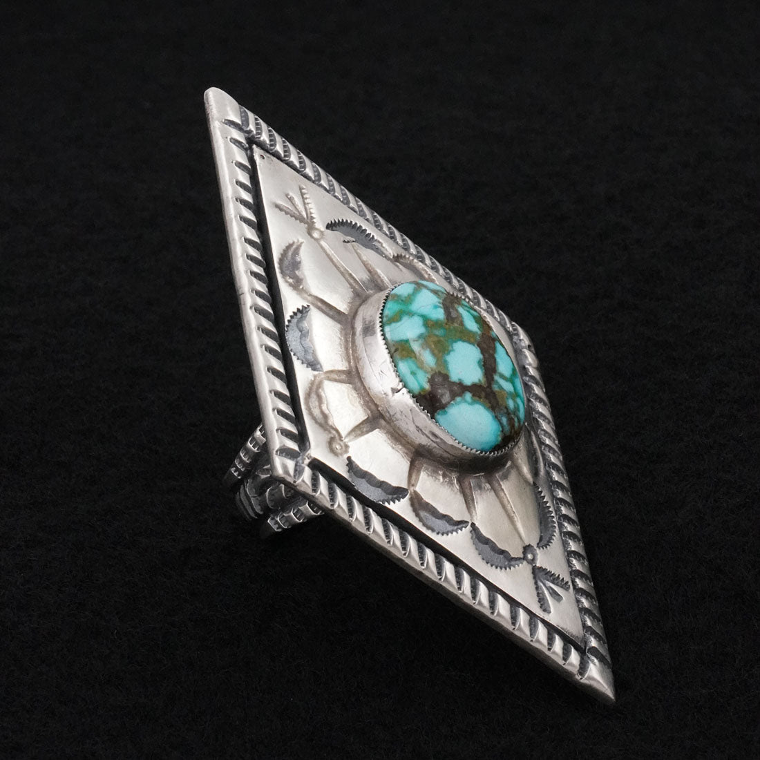 Dexter Martinez Turquoise & Sterling Silver Ring Size 7
