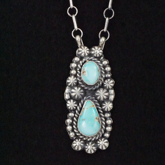 Jeff James Turquoise & Sterling Silver Necklace