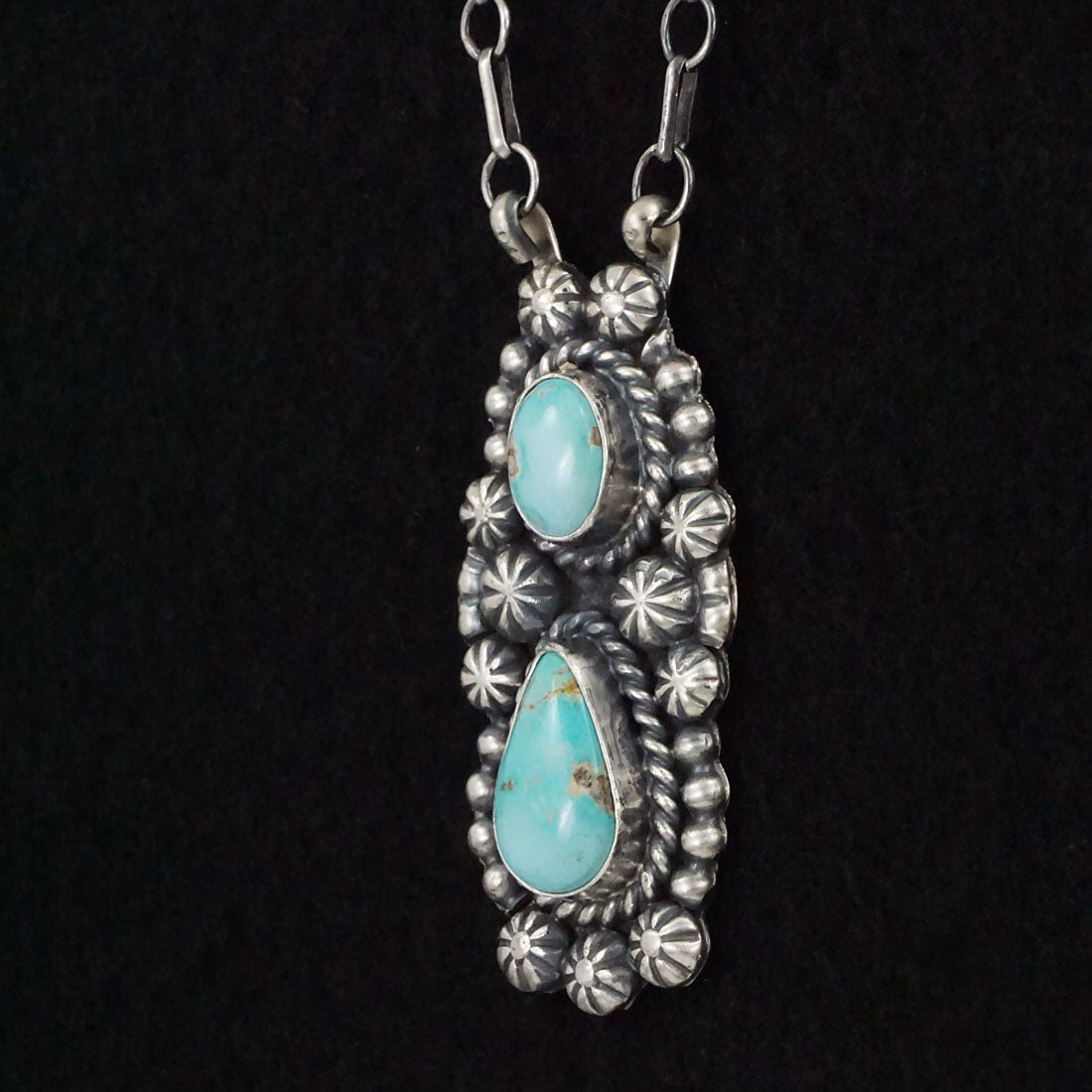 Jeff James Turquoise & Sterling Silver Necklace