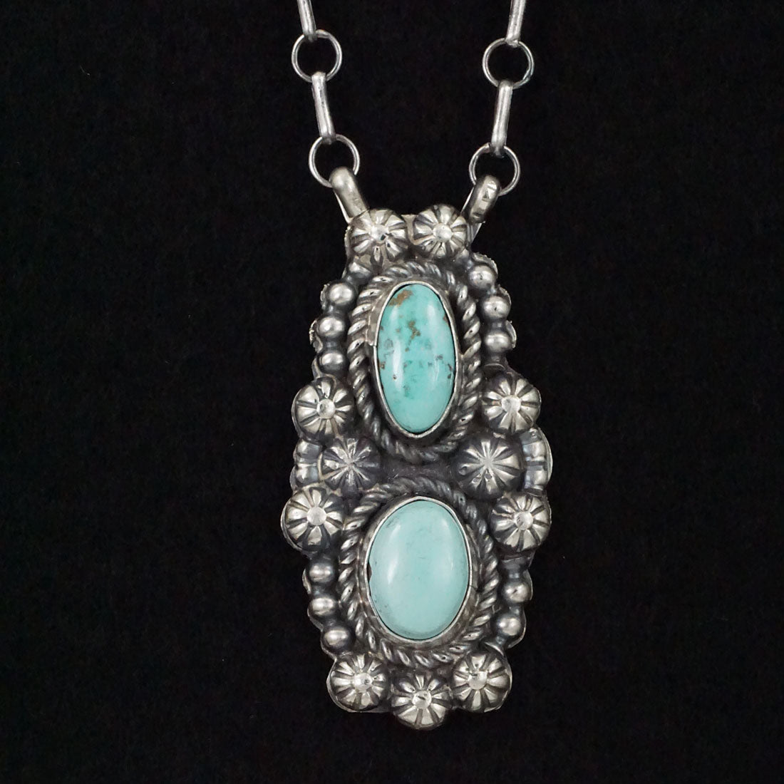 Jeff James Turquoise & Sterling Silver Necklace